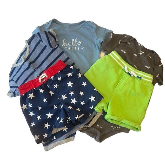Mixed Bundle Onepiece , Shorts , Shirt Size 18 months